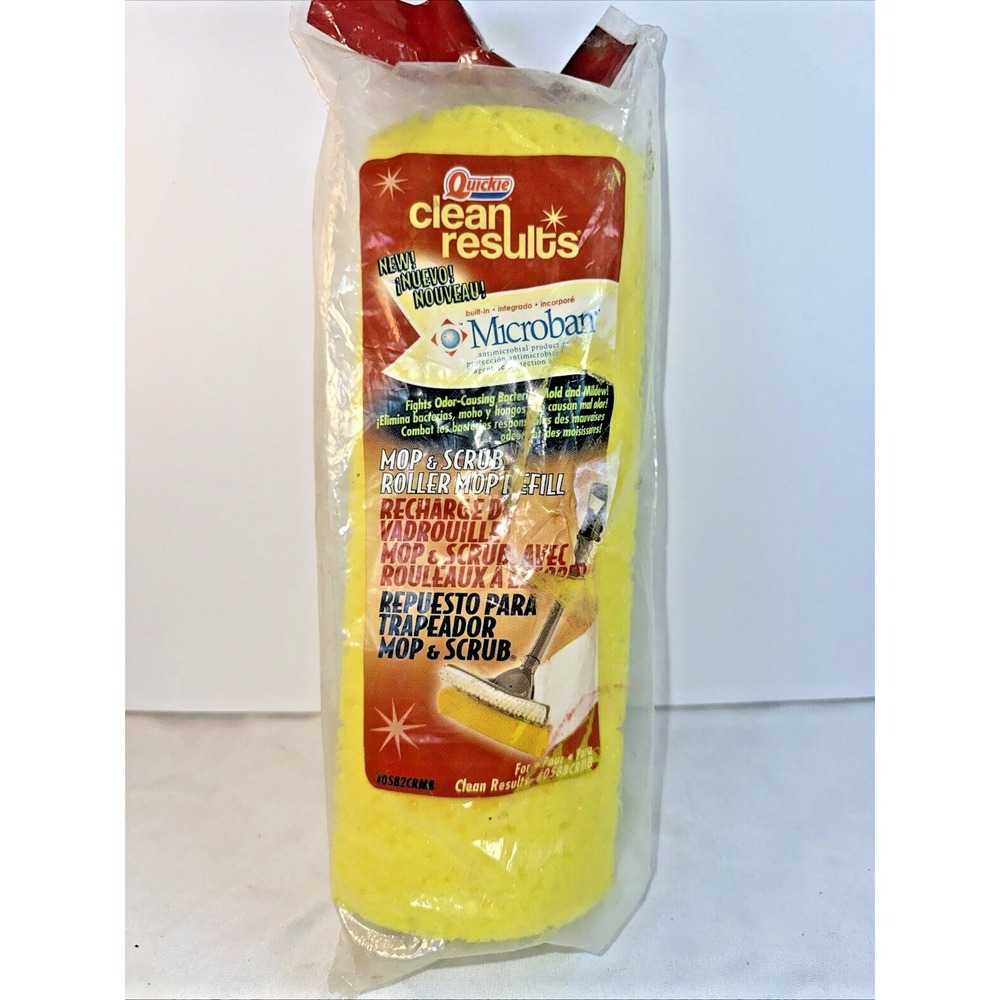 Quickie Clean Results Refill Microban Roller Sponge Mop New #058BCRMB